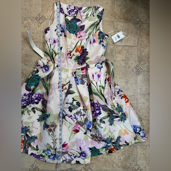 NWT Women’s Danny and Nicole A-Line Floral Sleeveless Dress w/ Pockets size 6 - Picture 9 of 13